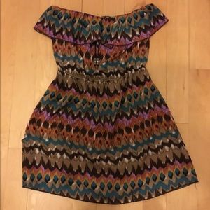 Feather print sundress
